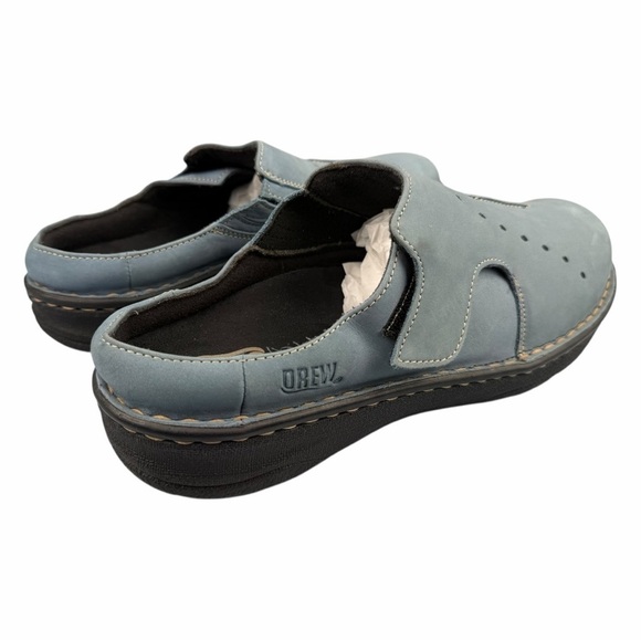 Drew Men’s Juniper 8.5 WW Blue Genuine Leather Supportive Adjustable Strap Mules main image 8